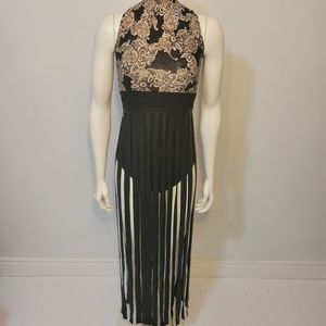 Womens fringe bodysuit